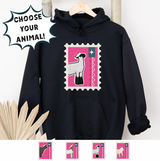 Christmas Stamp- Choose Your Animal – Hoodie