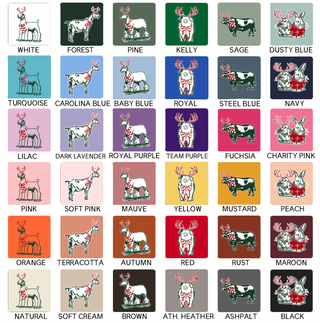 Christmas Reindeer- Choose Your Animal – Bella Canvas T-Shirt