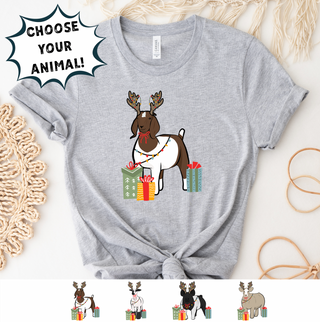 Christmas Reindeer- Choose Your Animal – Bella Canvas T-Shirt