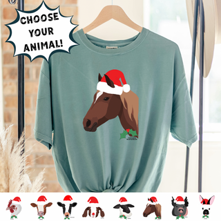 Christmas Spirit- Choose Your Animal – Comfort Colors T-Shirt