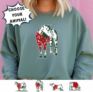 Christmas Sweater- Choose Your Animal – Crewneck