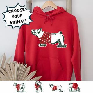 Christmas Sweater- Choose Your Animal – Hoodie
