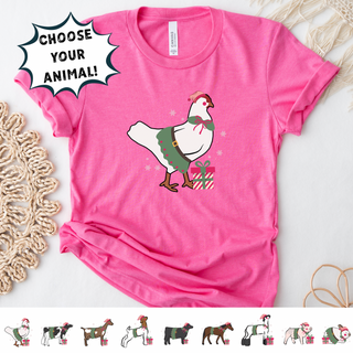 Christmas Elf- Choose Your Animal – Bella Canvas T-Shirt
