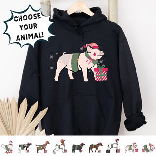 Christmas Elf- Choose Your Animal – Hoodie
