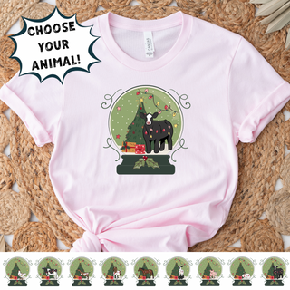 Green Snow Globe- Choose Your Animal – Bella Canvas T-Shirt