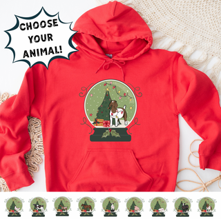 Green Snow Globe- Choose Your Animal – Hoodie