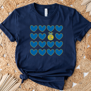 FFA Emblem Multiple Hearts- Bella Canvas T-Shirt