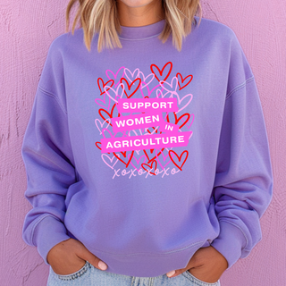 Hearts Support Women In AG– Crewneck