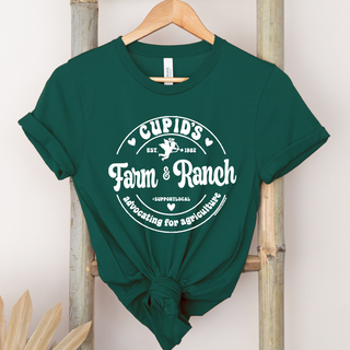 Cupids Farm and Ranch White Ink- Bella Canvas T-Shirt