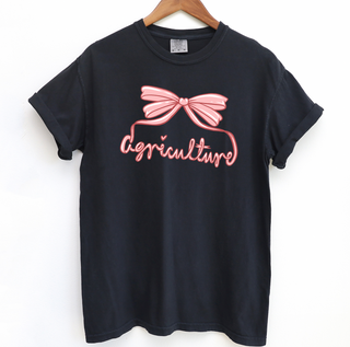 Agriculture Bow Script Pink– Comfort Colors T-Shirt