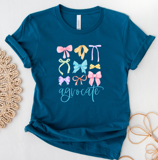 Agvocate Multicolor Bow- Bella Canvas T-Shirt