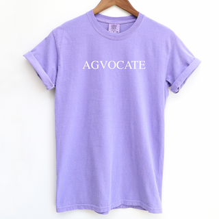 Agvocate Text White– Comfort Colors T-Shirt