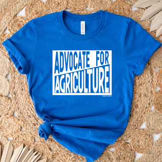 Block Advocate for Agriculture White- Bella Canvas T-Shirt