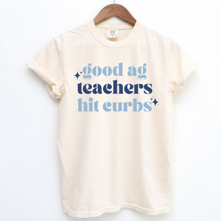 Good Ag Teachers Hit Curbs Blue– Comfort Colors T-Shirt