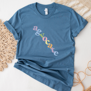 Colorful Pastel Agvocate- Bella Canvas T-Shirt