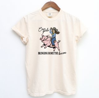 Cowgirls Bringing Home the Bacon– Comfort Colors T-Shirt