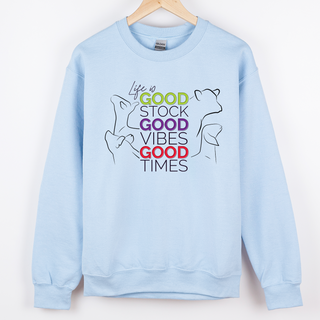 Good Stock Good Vibes Good Times– Crewneck