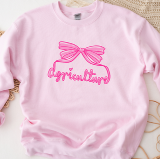 Hot Pink Agriculture Bow– Crewneck