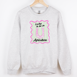 Lucky to Be In Agriculture Horseshoe– Crewneck