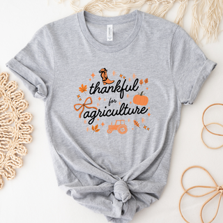 Orange Thankful for Agriculture- Bella Canvas T-Shirt