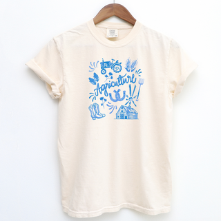 Watercolor Agriculture Blue– Comfort Colors T-Shirt