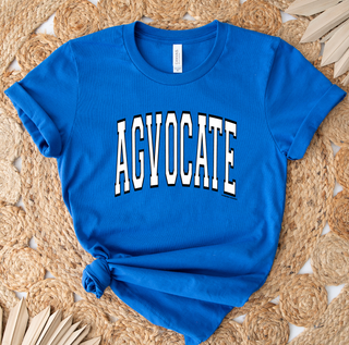 Big Varsity Agvocate Black and White- Bella Canvas T-Shirt