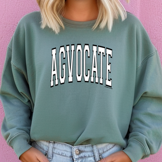 Big Varsity Agvocate Black and White– Crewneck