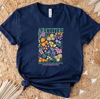 Teach Agriculture Floral- Bella Canvas T-Shirt
