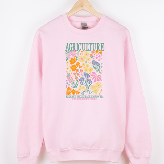 Teach Agriculture Floral– Crewneck
