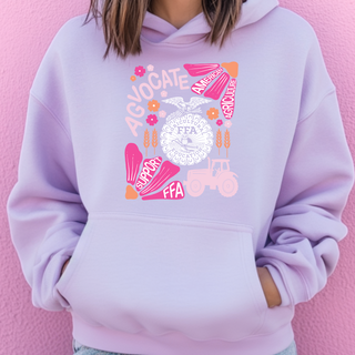 Support FFA Floral Pink– Hoodie