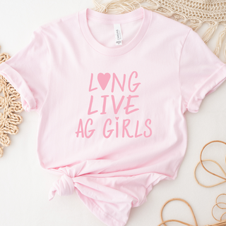 Long Live Ag Girls Pink- Bella Canvas T-Shirt