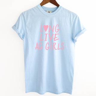 Long Live Ag Girls Pink– Comfort Colors T-Shirt