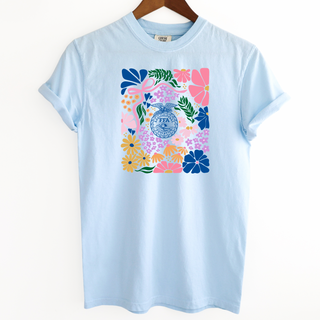 Spring Floral Emblem– Comfort Colors T-Shirt