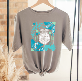 Support FFA Floral Blue– Comfort Colors T-Shirt