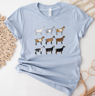 Dairy Goat Breeds- Bella Canvas T-Shirt