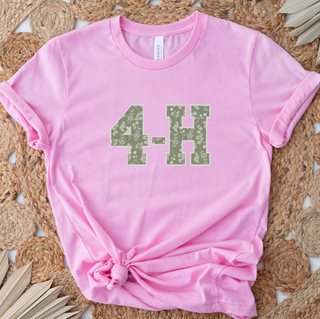 4-H Green Floral- Bella Canvas T-Shirt
