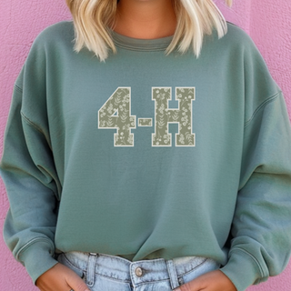 4-H Green Floral– Crewneck