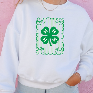 4-H Stripe/Bow– Crewneck