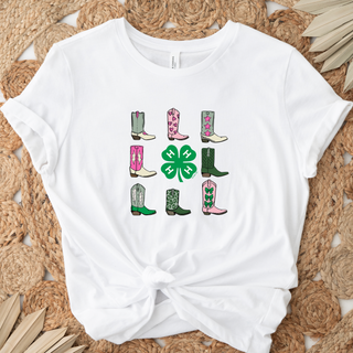 4-H Clover Boot- Bella Canvas T-Shirt