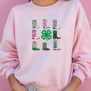 4-H Clover Boot– Crewneck