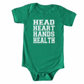 Head, Heart, Hand, Health White Ink– Infant/Toddler/Youth