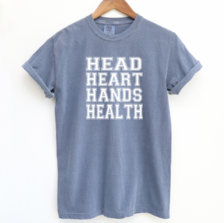 Head, Heart, Hand, Health White Ink– Comfort Colors T-Shirt