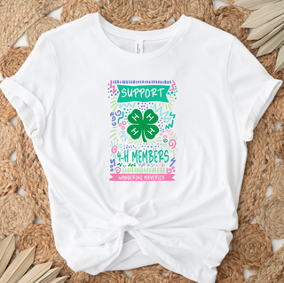 Support 4-H Members Sketch- Bella Canvas T-Shirt