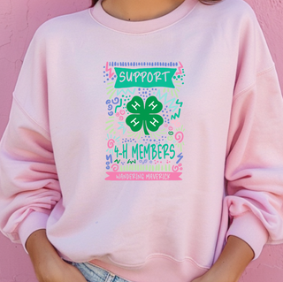 Support 4-H Members Sketch– Crewneck