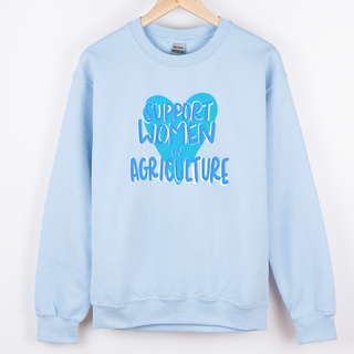 Blue Heart Support Women In Ag– Crewneck
