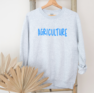 Blue Agriculture Heart Front– Crewneck