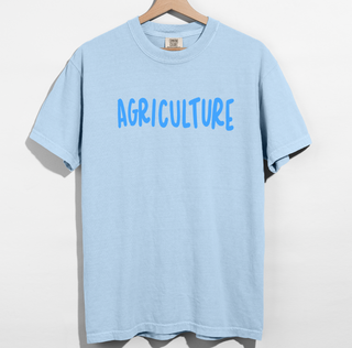Blue Agriculture Heart Front– Comfort Colors T-Shirt