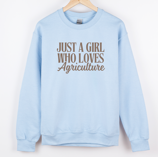 Just A Girl Who Loves Agriculture Brown– Crewneck