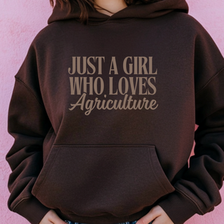 Just A Girl Who Loves Agriculture Brown– Hoodie