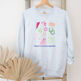 Lucky To Be A Woman In Ag– Crewneck